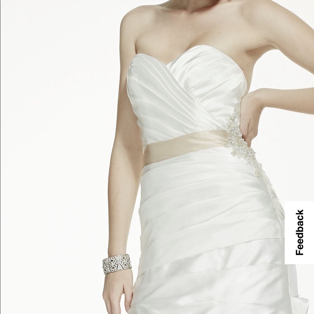 David’s Bridal Ruched Strapless Wedding Dress - Picture 2 of 15